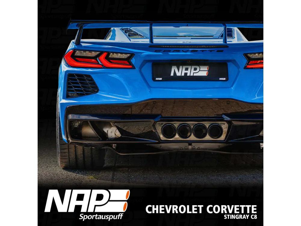 NAP Sportauspuff Chevrolet Corvette C8 Stingray (EU) Exhaust system + Diffuser NAP Sportauspuff Chevrolet Corvette C8 Stingray (EU) Exhaust system + Diffuser